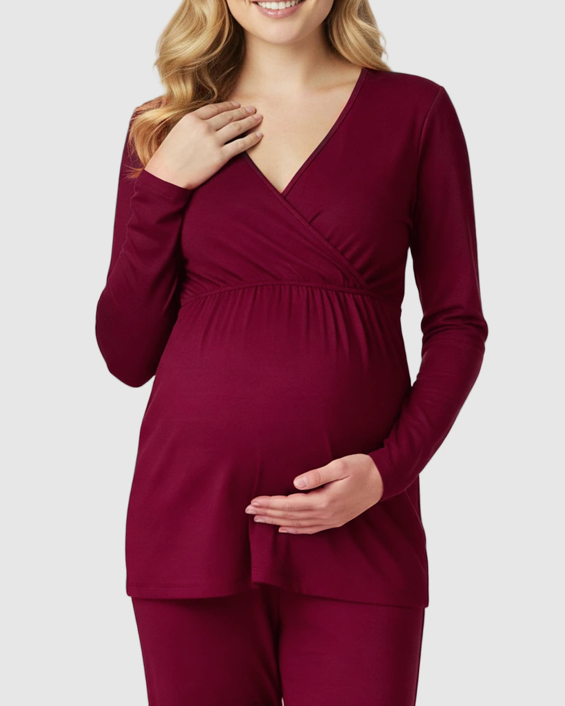 Classic V-Neck Long Sleeve Top and Trouser Lounge Set