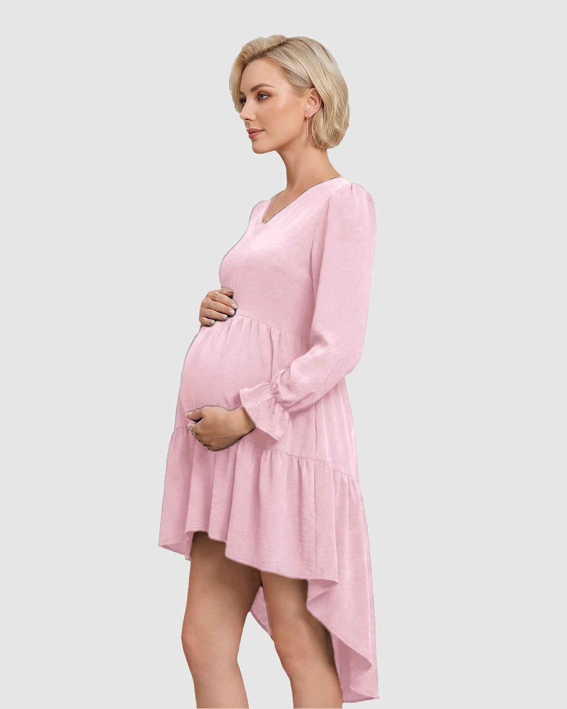Tie-Back Fishtail Hem Maternity Dress