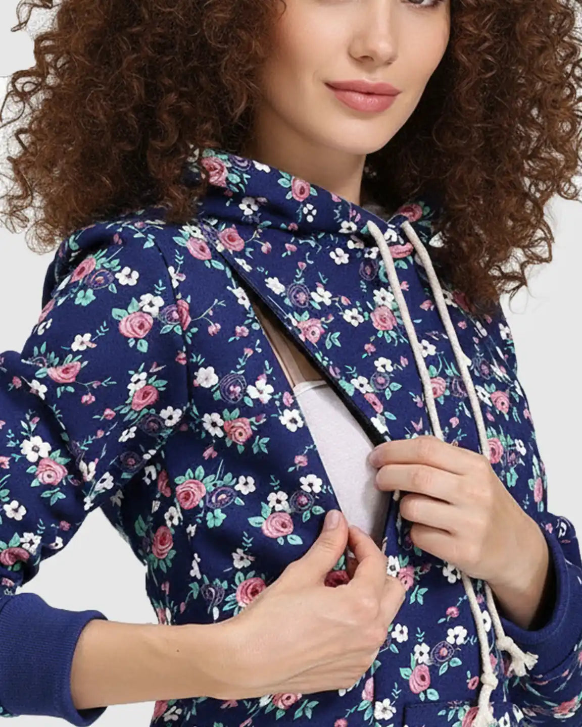 Kangaroo Pocket Pull Over Loose Fit Nursing Hoodie