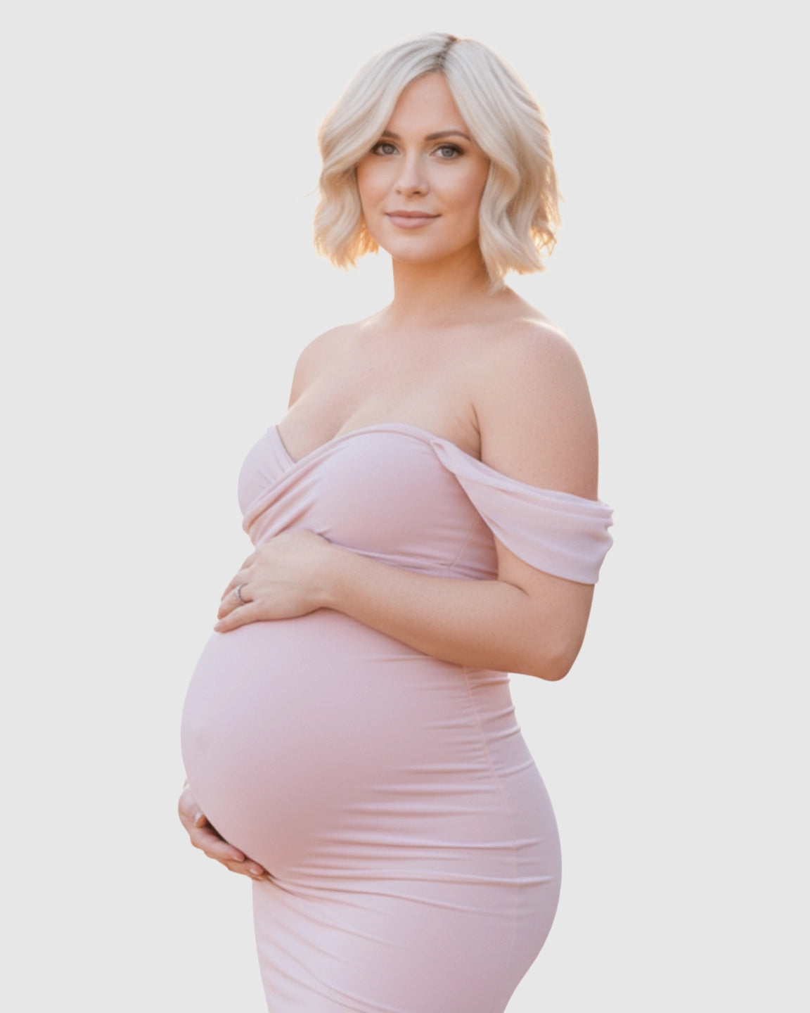 Off-Shoulder Mermaid Maternity Photoshoot Gown