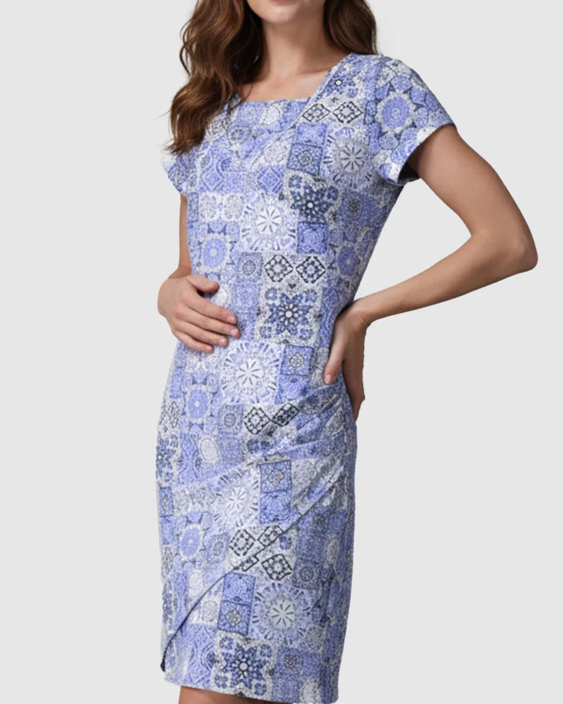 Chinese Charm Wrap Skirt Maternity & Nursing Dress