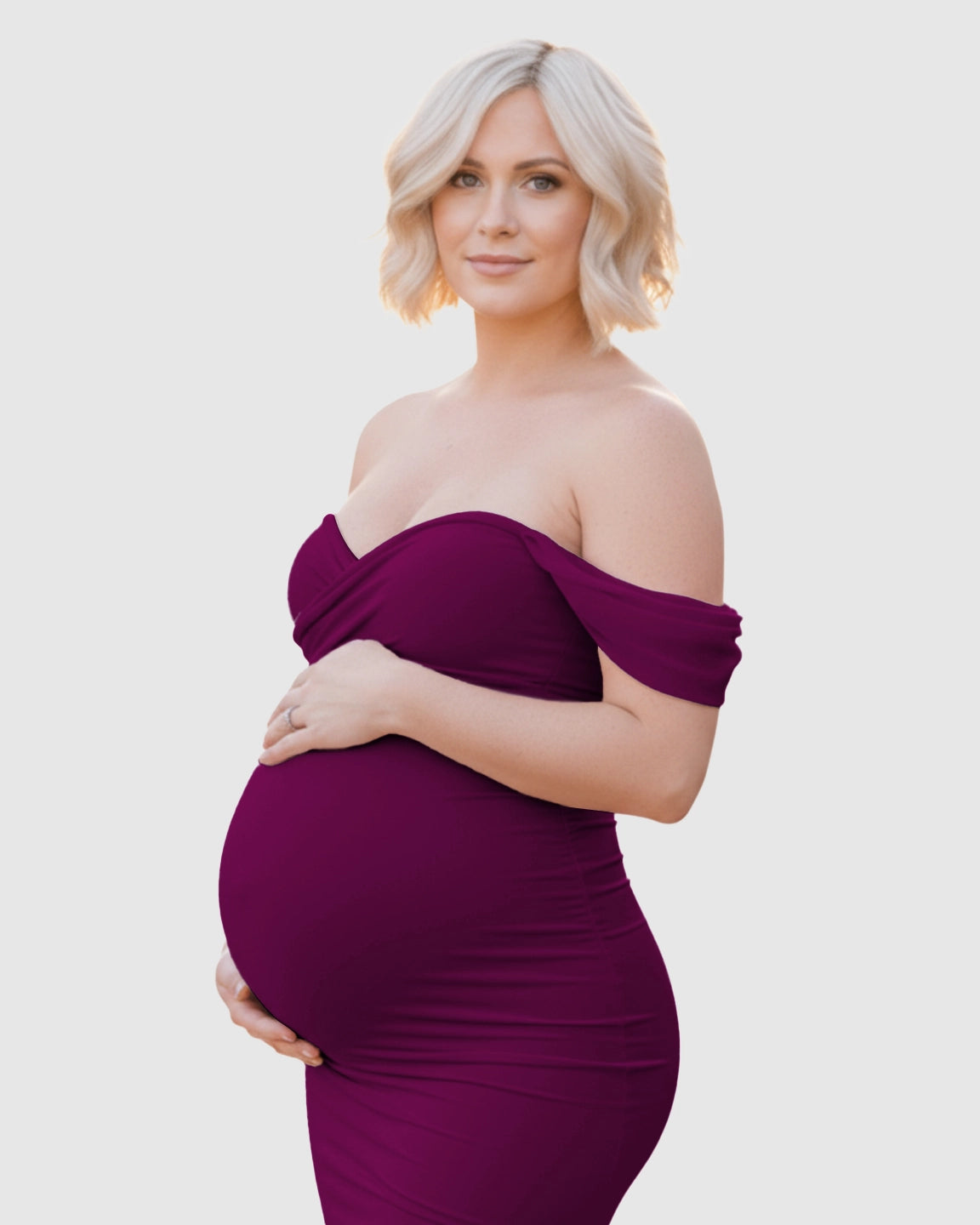 Off-Shoulder Mermaid Maternity Photoshoot Gown