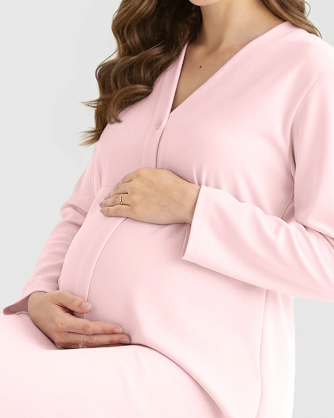 Cotton V-Neck Nursing & Maternity Top