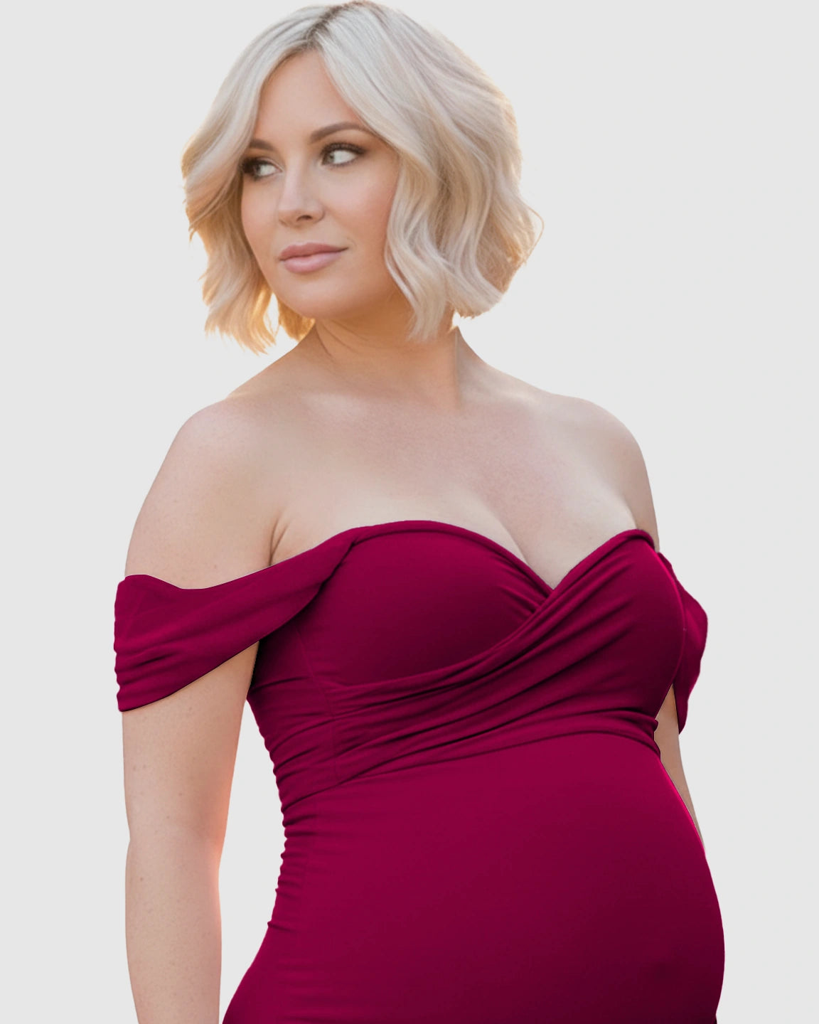 Off-Shoulder Mermaid Maternity Photoshoot Gown