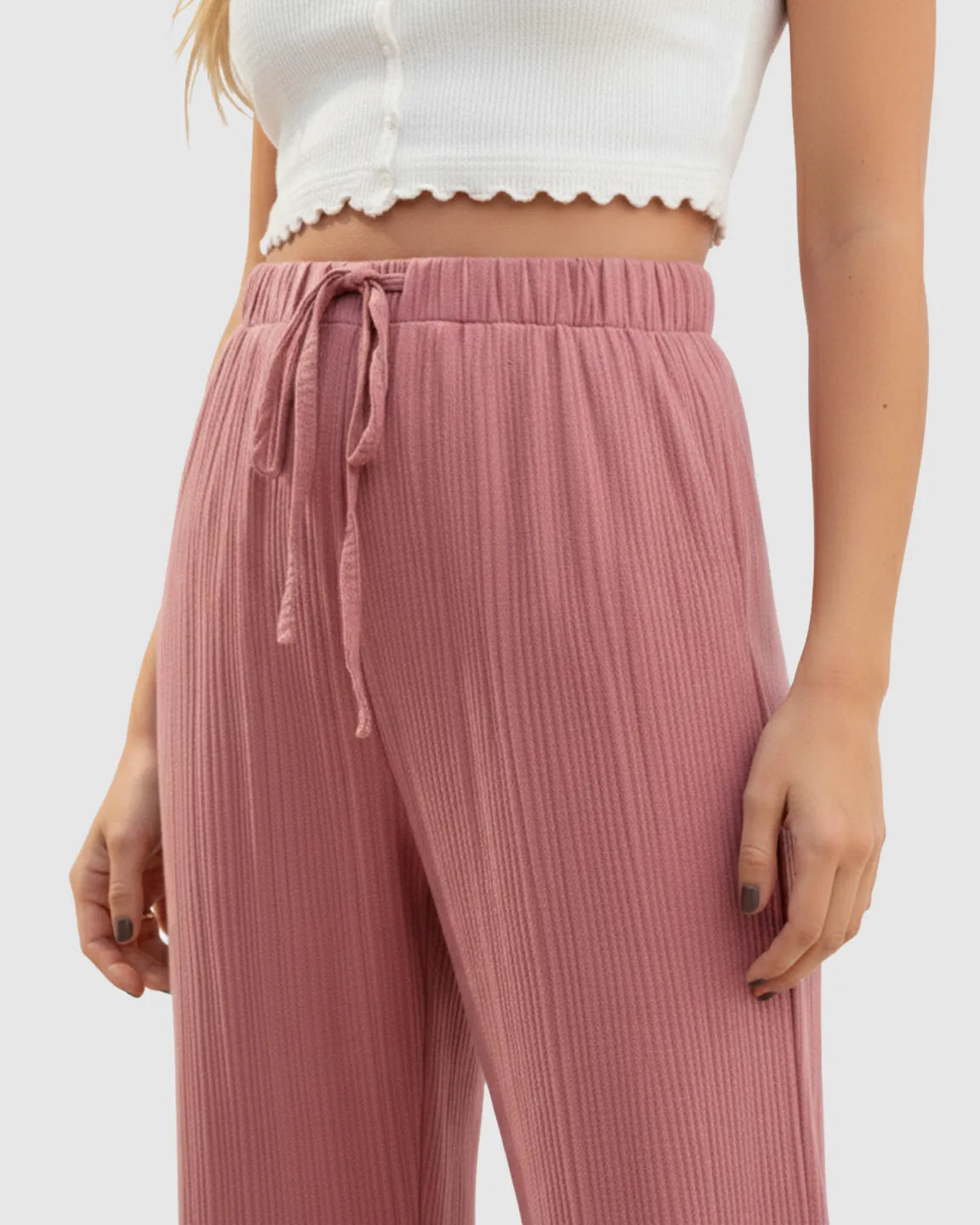 High-Waisted Breathable Wide-Leg Maternity Trousers