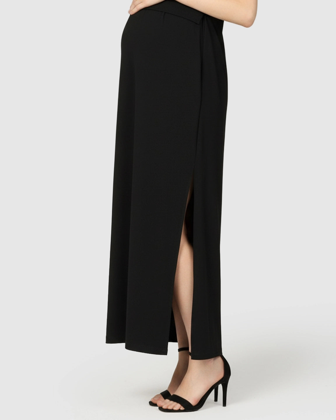 Side-Slit Casual Maternity Maxi Dress
