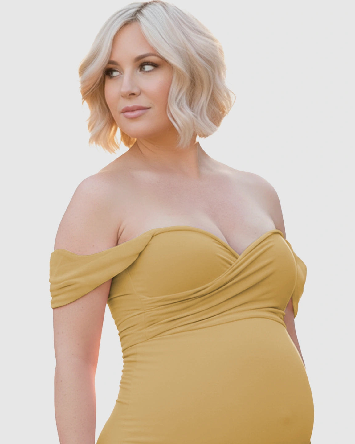 Off-Shoulder Mermaid Maternity Photoshoot Gown