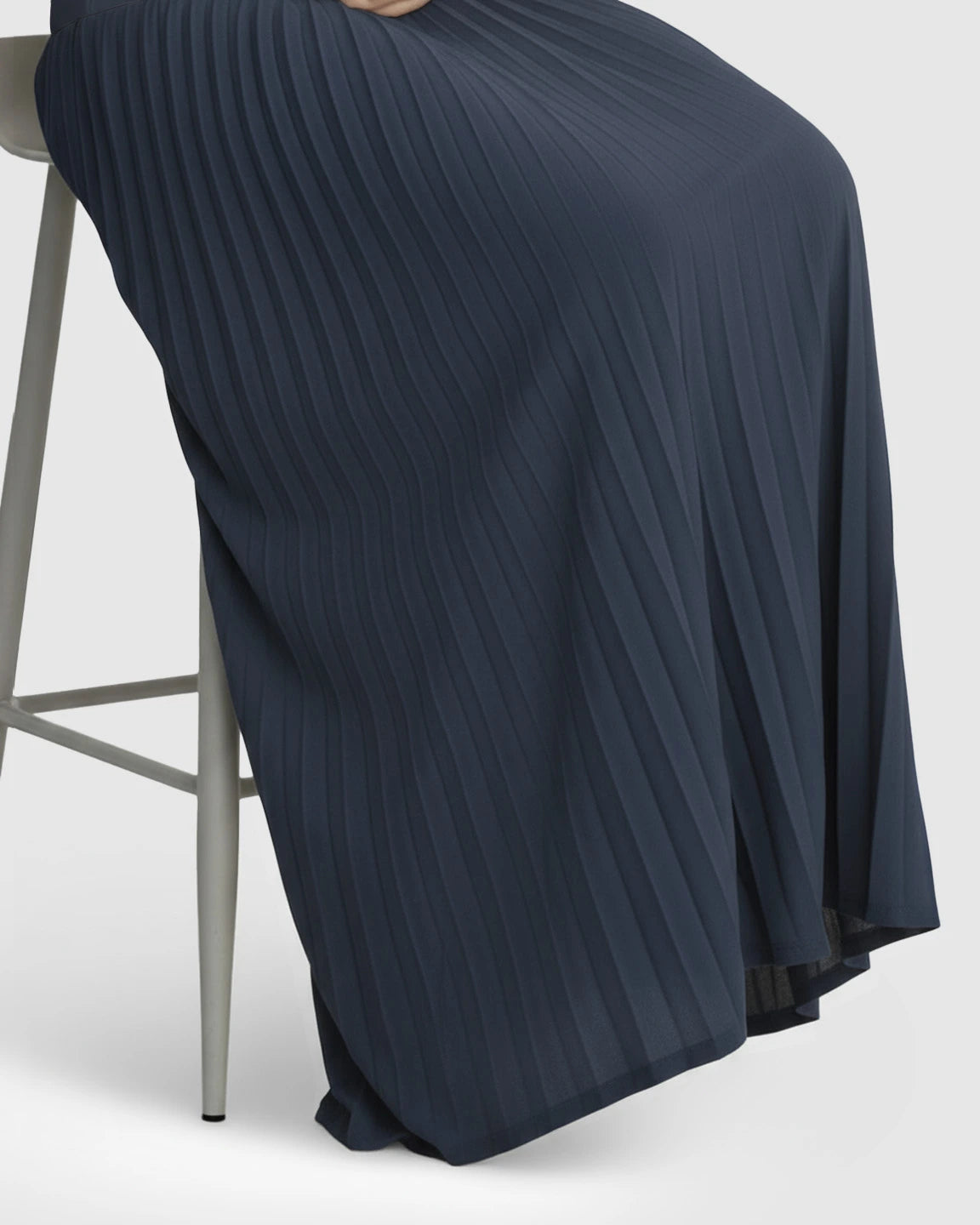 Curve-Hugging Pleated Maternity Maxi Dress