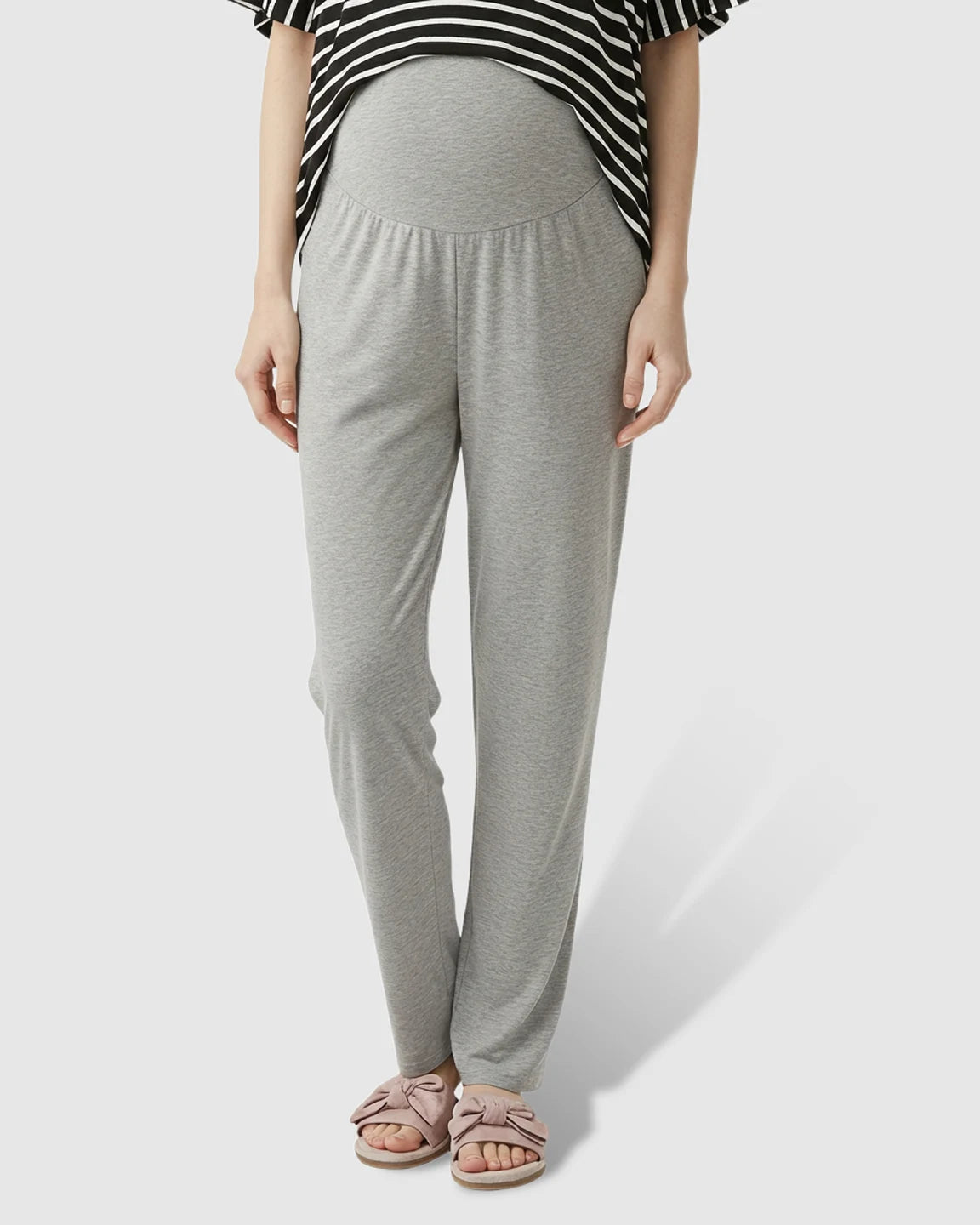 High-Waist Straight-Leg Maternity Pants
