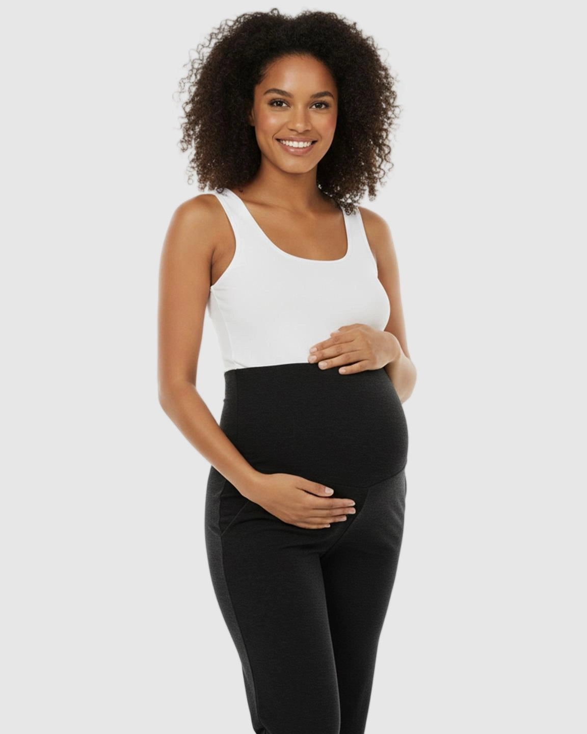 Foldable Waistband Wide-Leg Maternity Lounge Pants