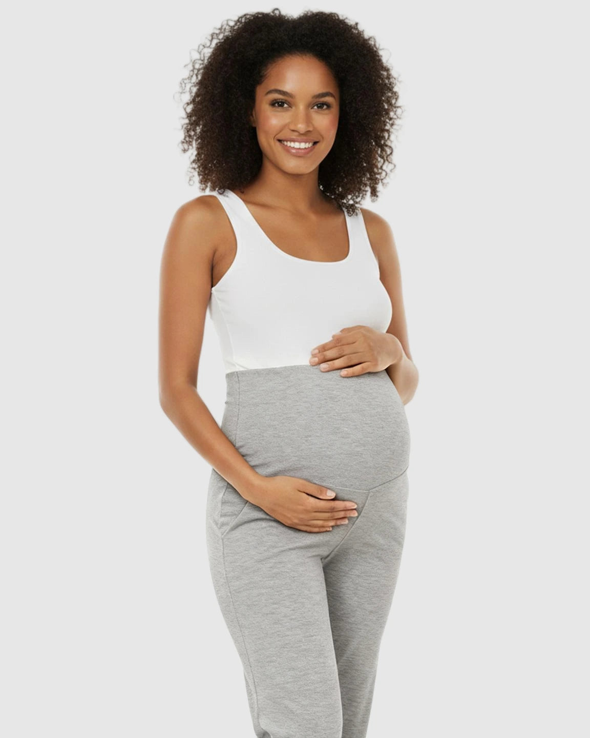Foldable Waistband Wide-Leg Maternity Lounge Pants