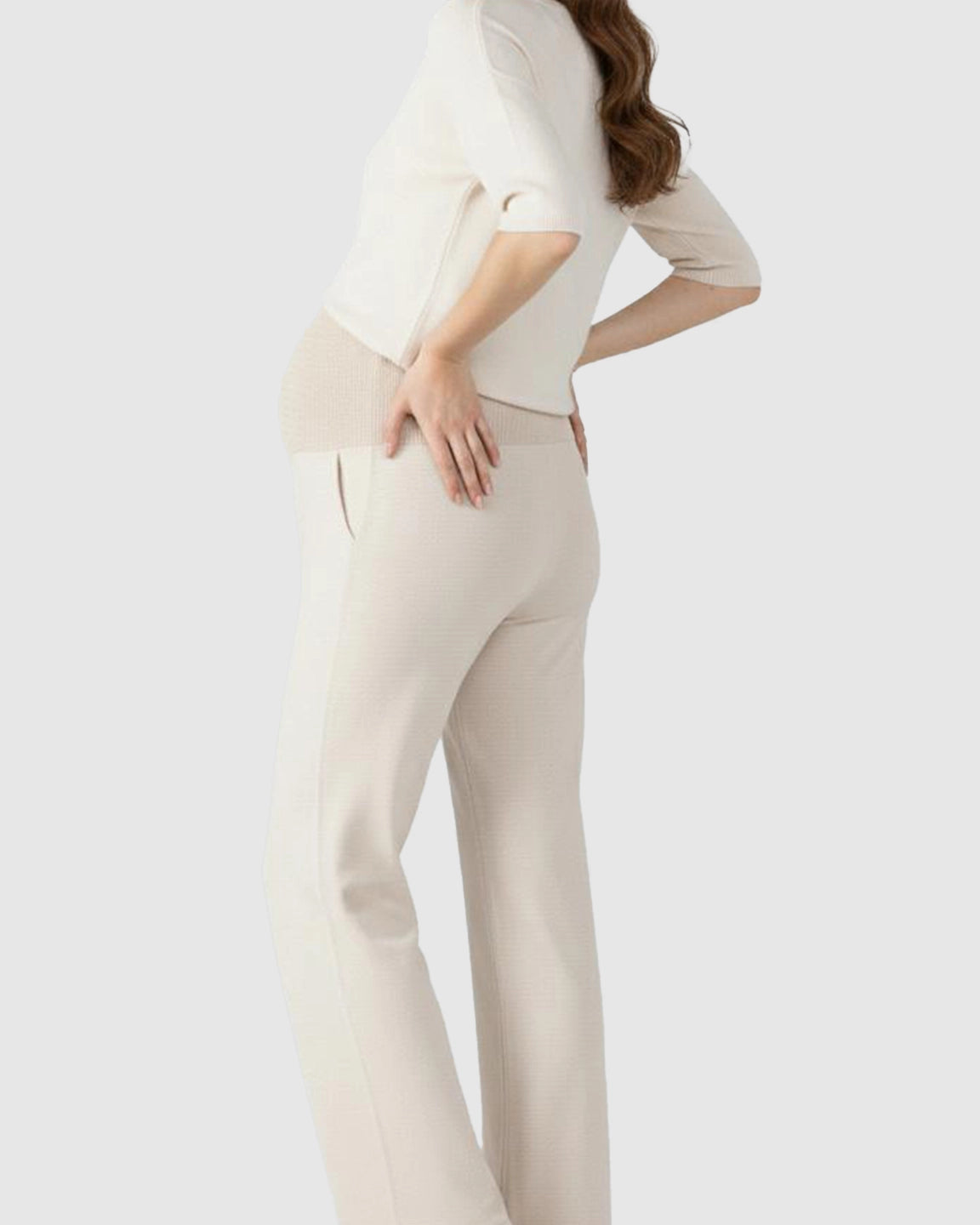 Over The Belly Wide-Leg Maternity Trouser