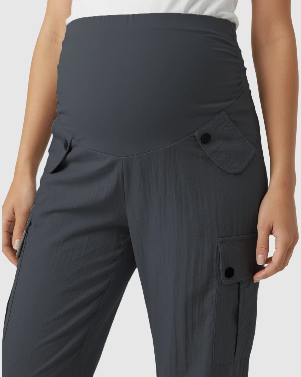 Cooling Wide-Leg Cargo Maternity Pants