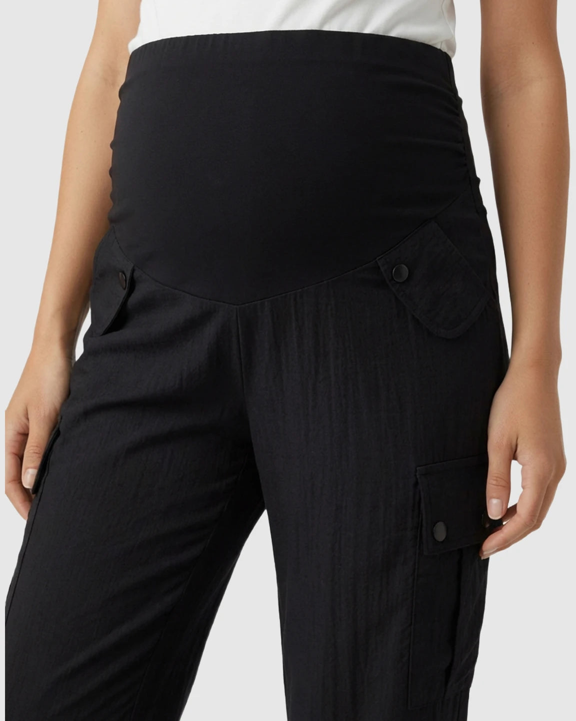 Cooling Wide-Leg Cargo Maternity Pants