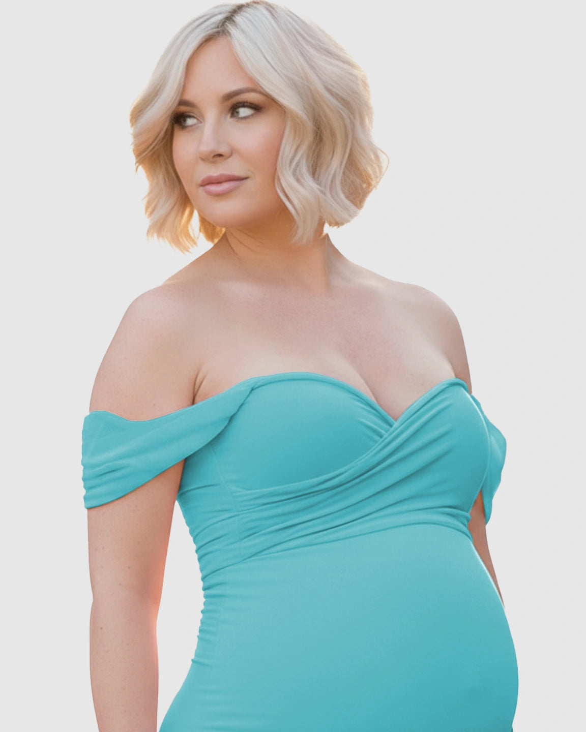 Off-Shoulder Mermaid Maternity Photoshoot Gown