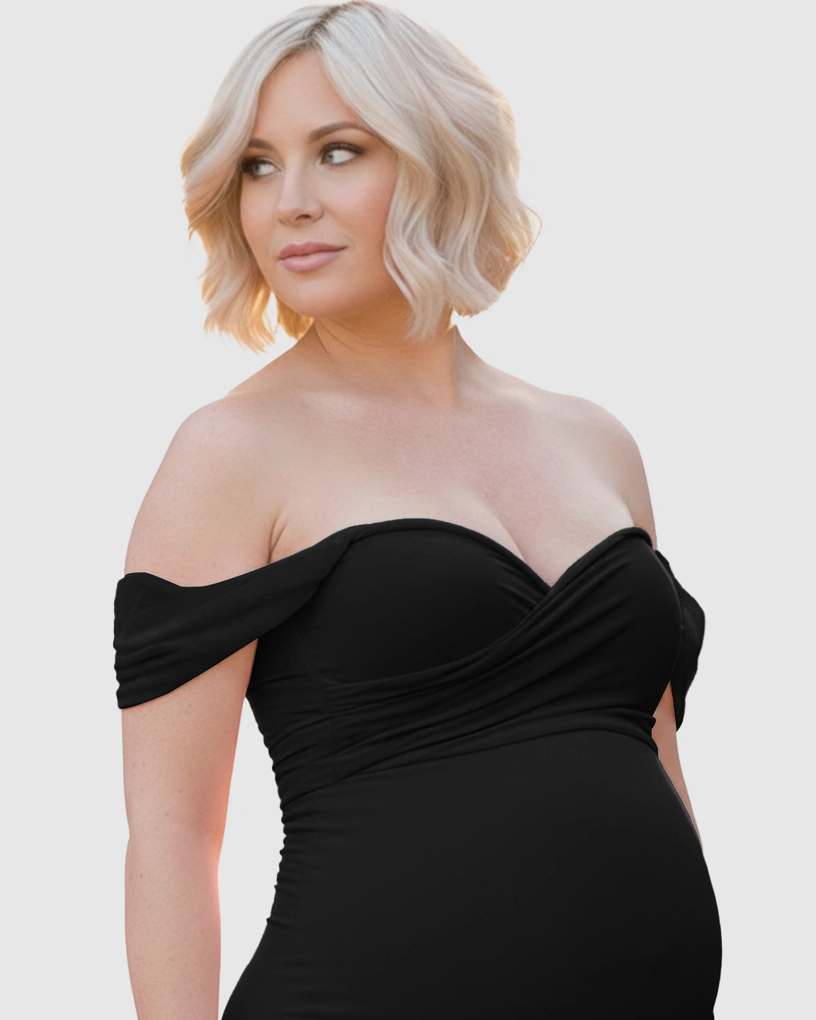 Off-Shoulder Mermaid Maternity Photoshoot Gown