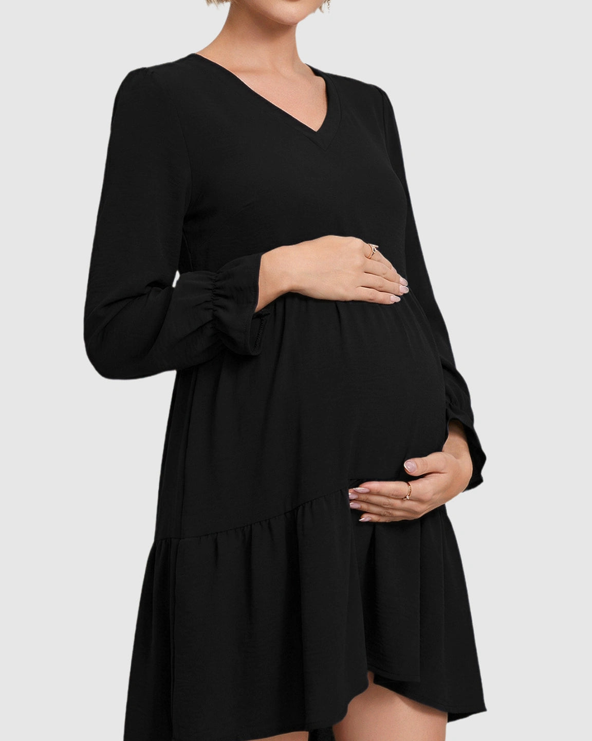 Tie-Back Fishtail Hem Maternity Dress