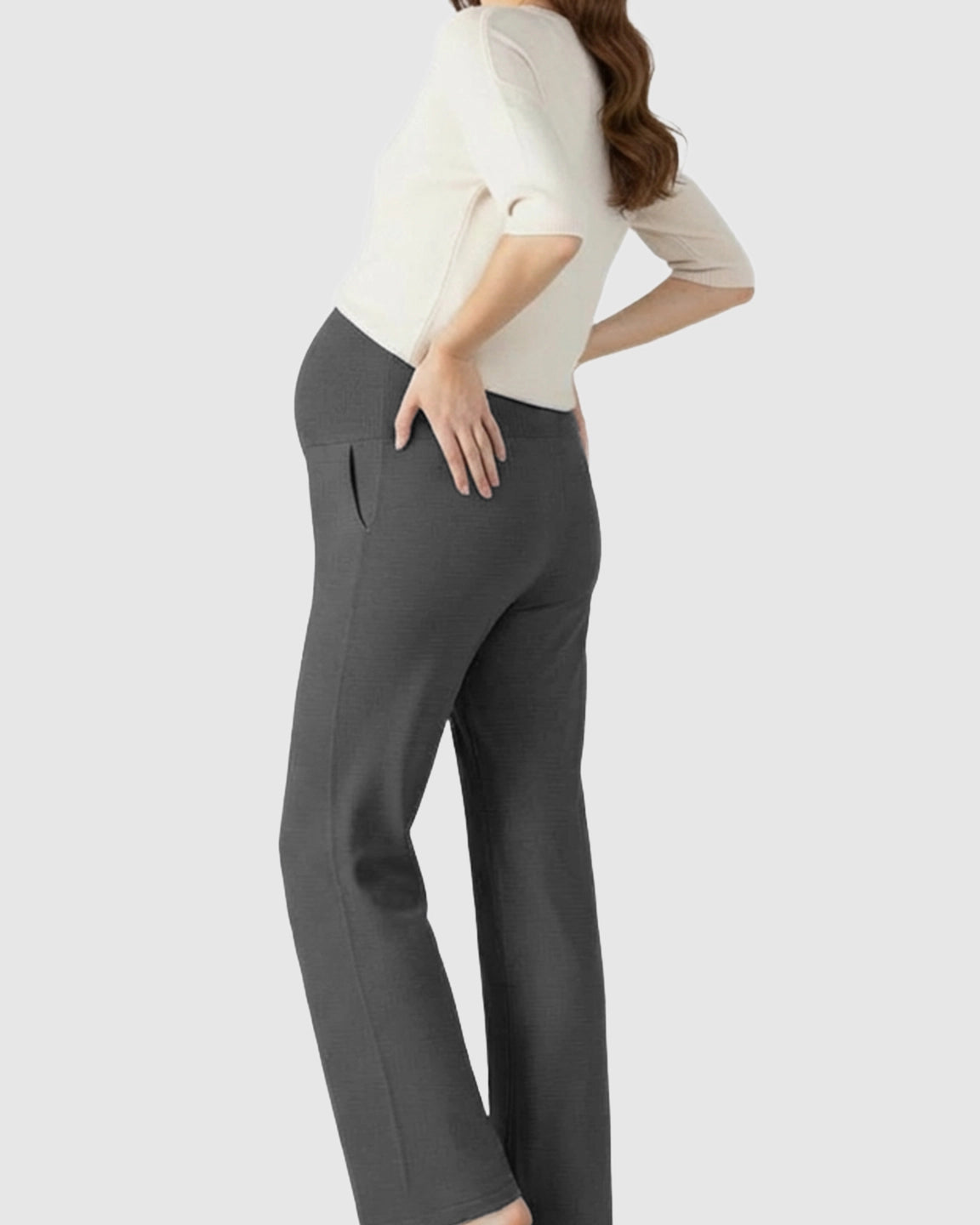 Over The Belly Wide-Leg Maternity Trouser