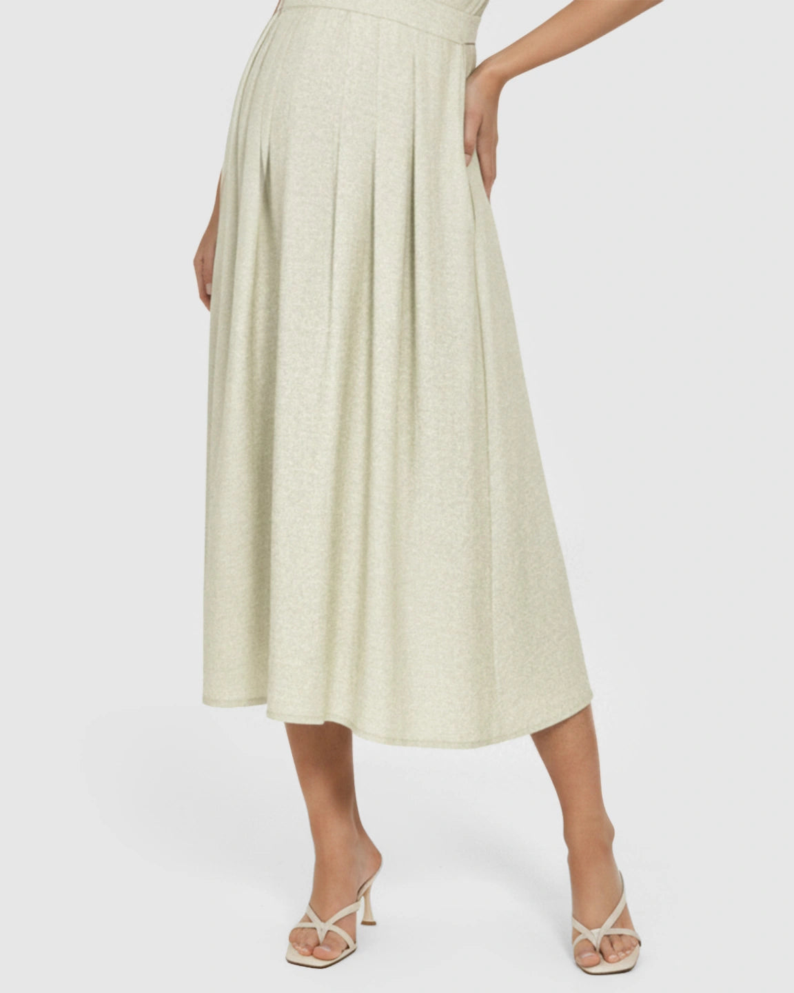 Lapel Collar A-line Maternity Midi Dress