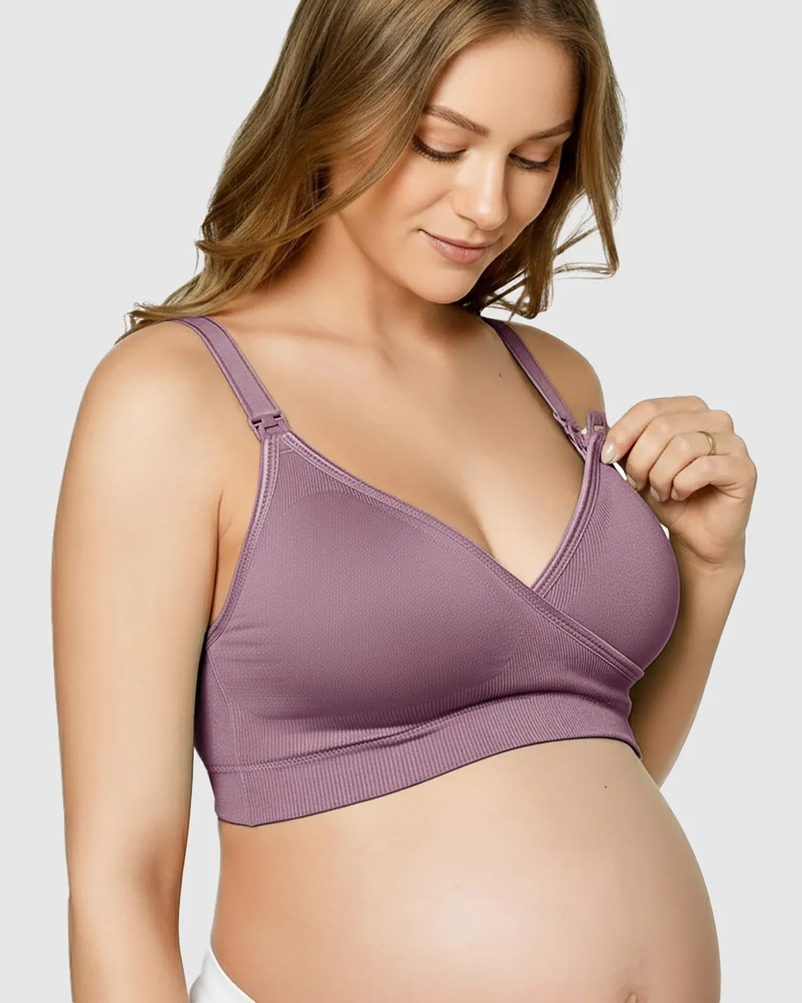 Seamless Front-Open Soft Stretch Nursing Bra