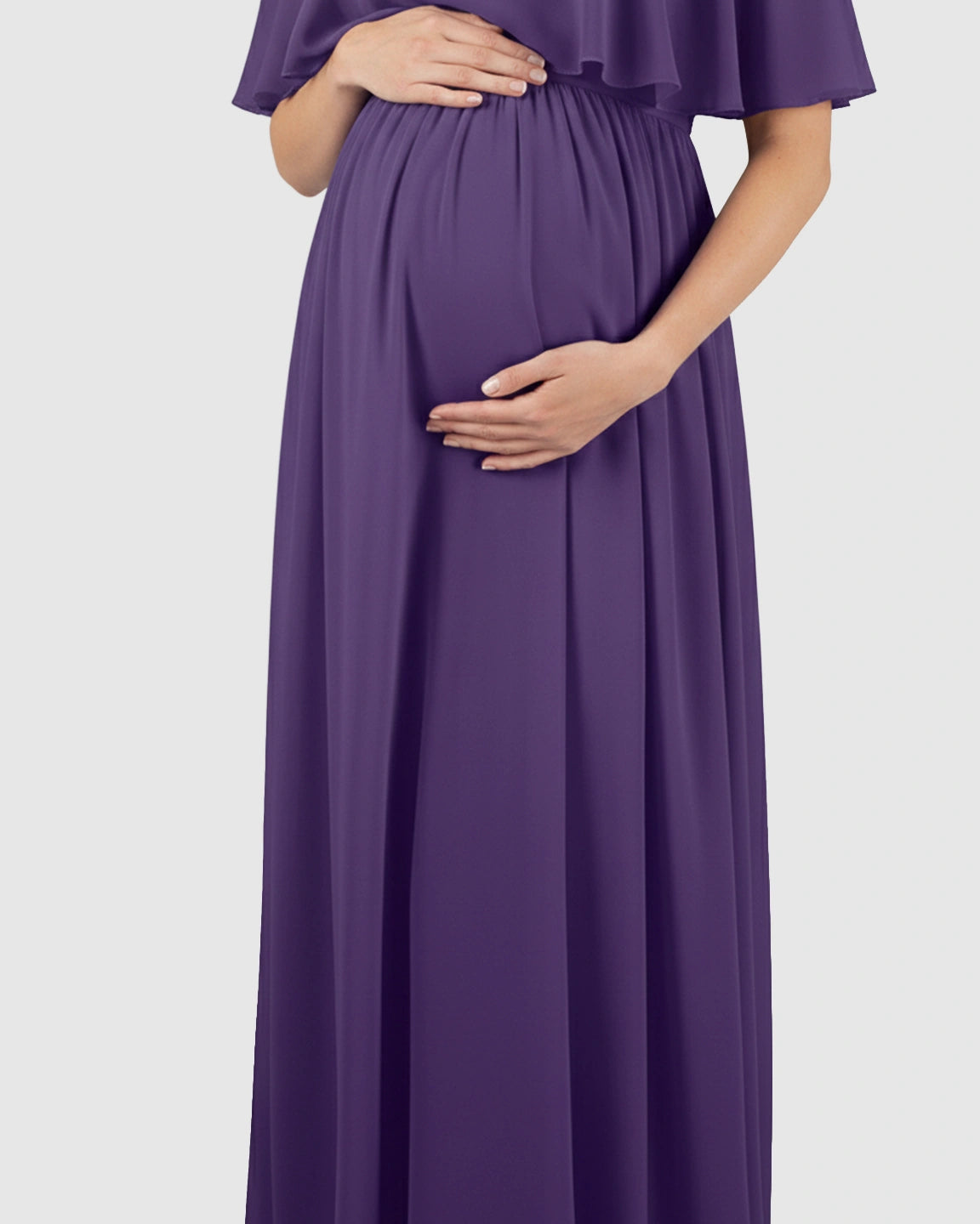 Off Shoulder Bohemian Maternity Photoshoot Dress