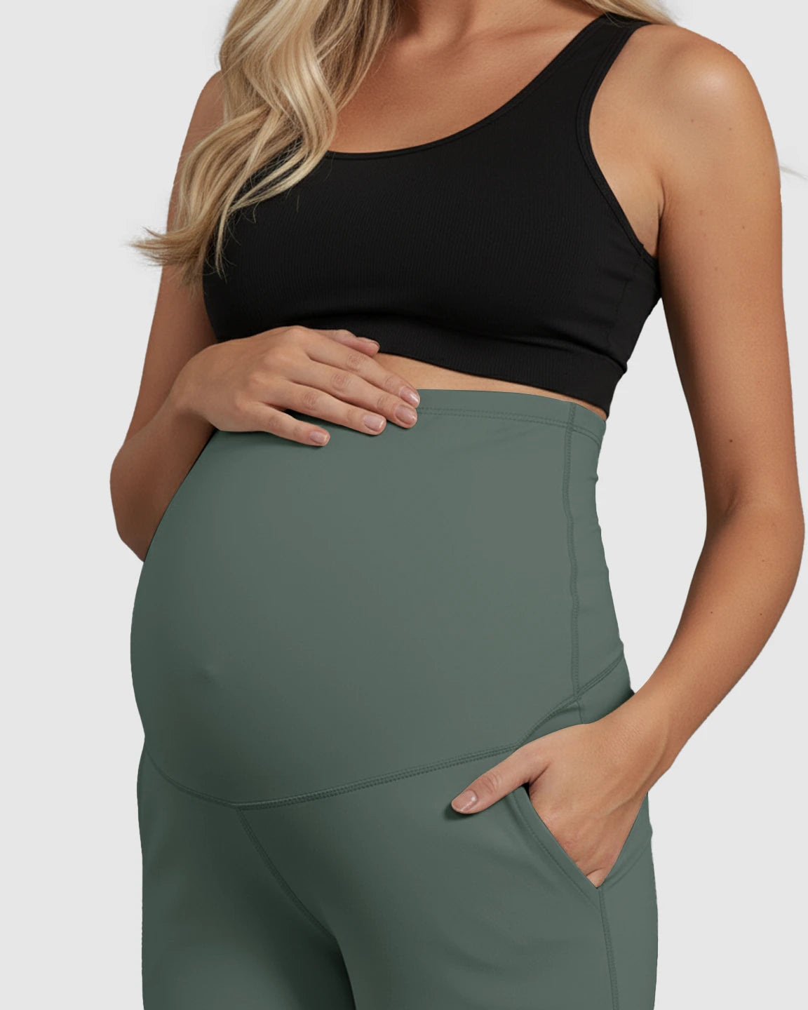 High-Waist Straight-Leg Maternity Pants