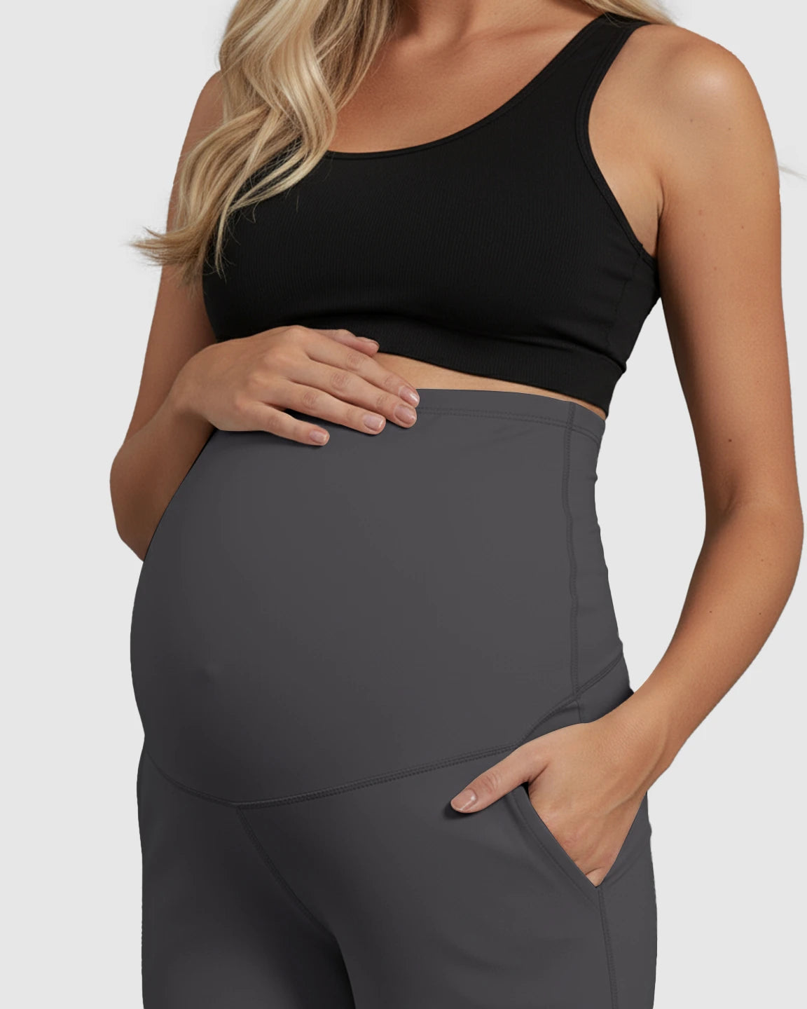 High-Waist Straight-Leg Maternity Pants