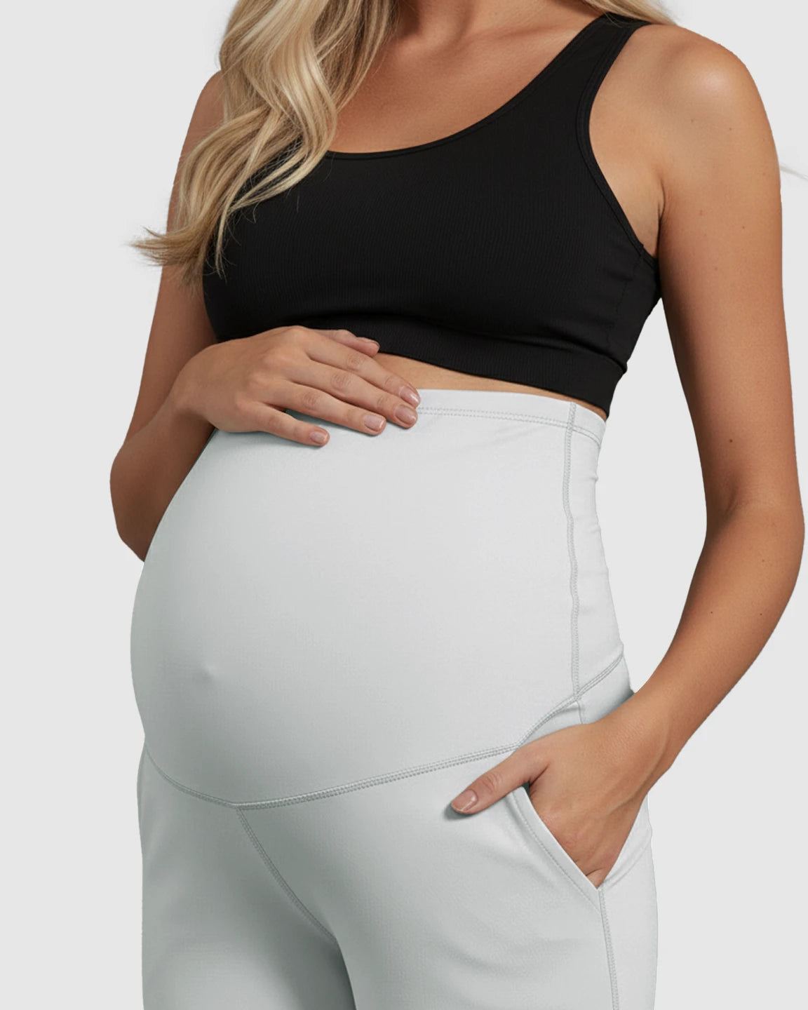 High-Waist Straight-Leg Maternity Pants