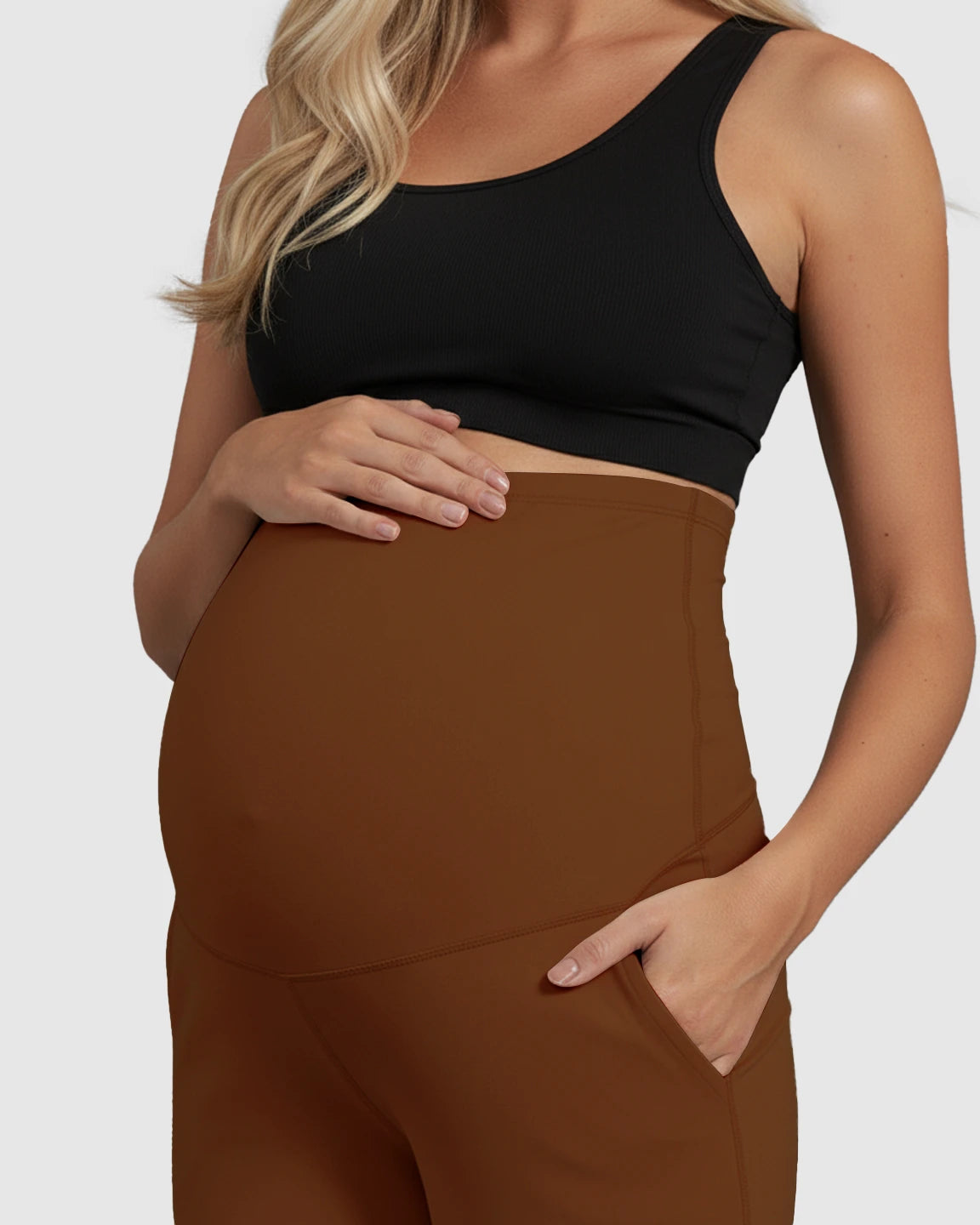 High-Waist Straight-Leg Maternity Pants