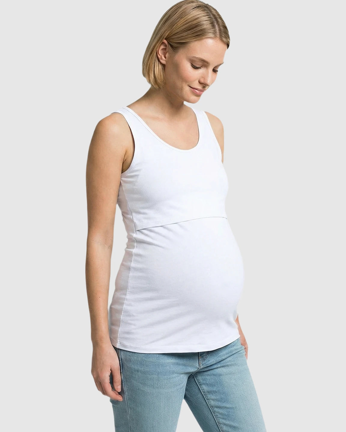Stretch Nursing-Access Maternity Tank Top