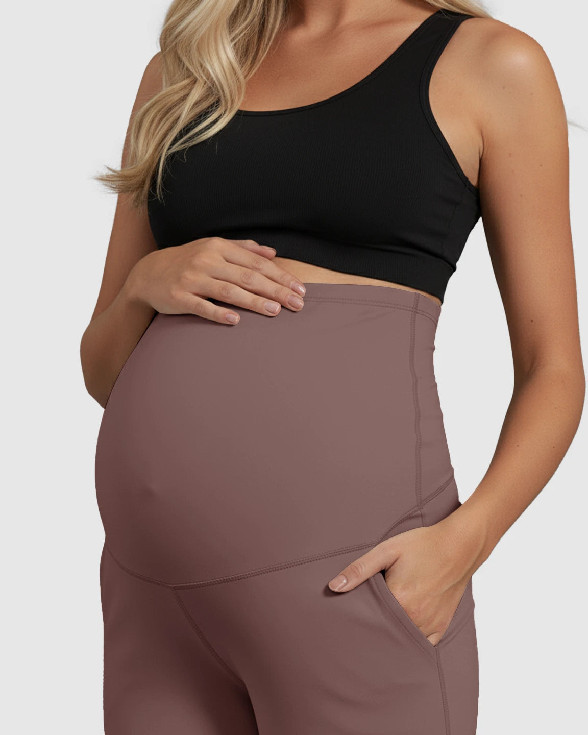 High-Waist Straight-Leg Maternity Pants