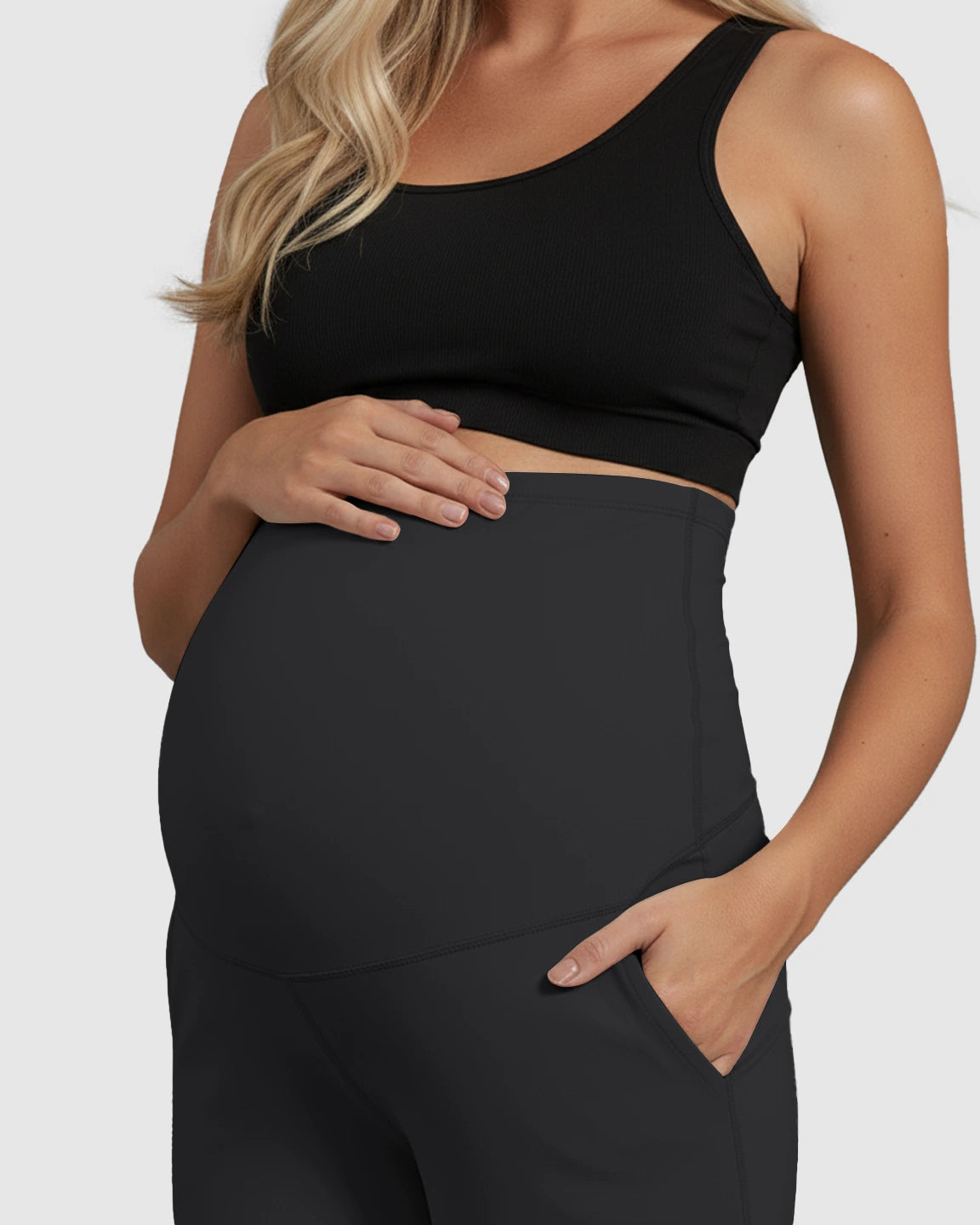 High-Waist Straight-Leg Maternity Pants