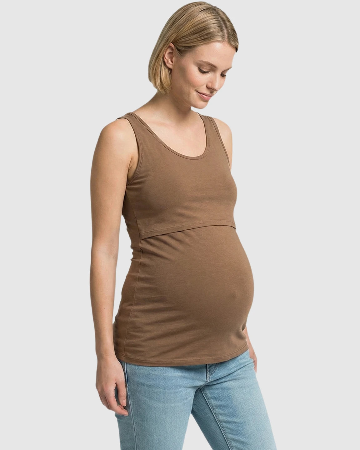 Stretch Nursing-Access Maternity Tank Top