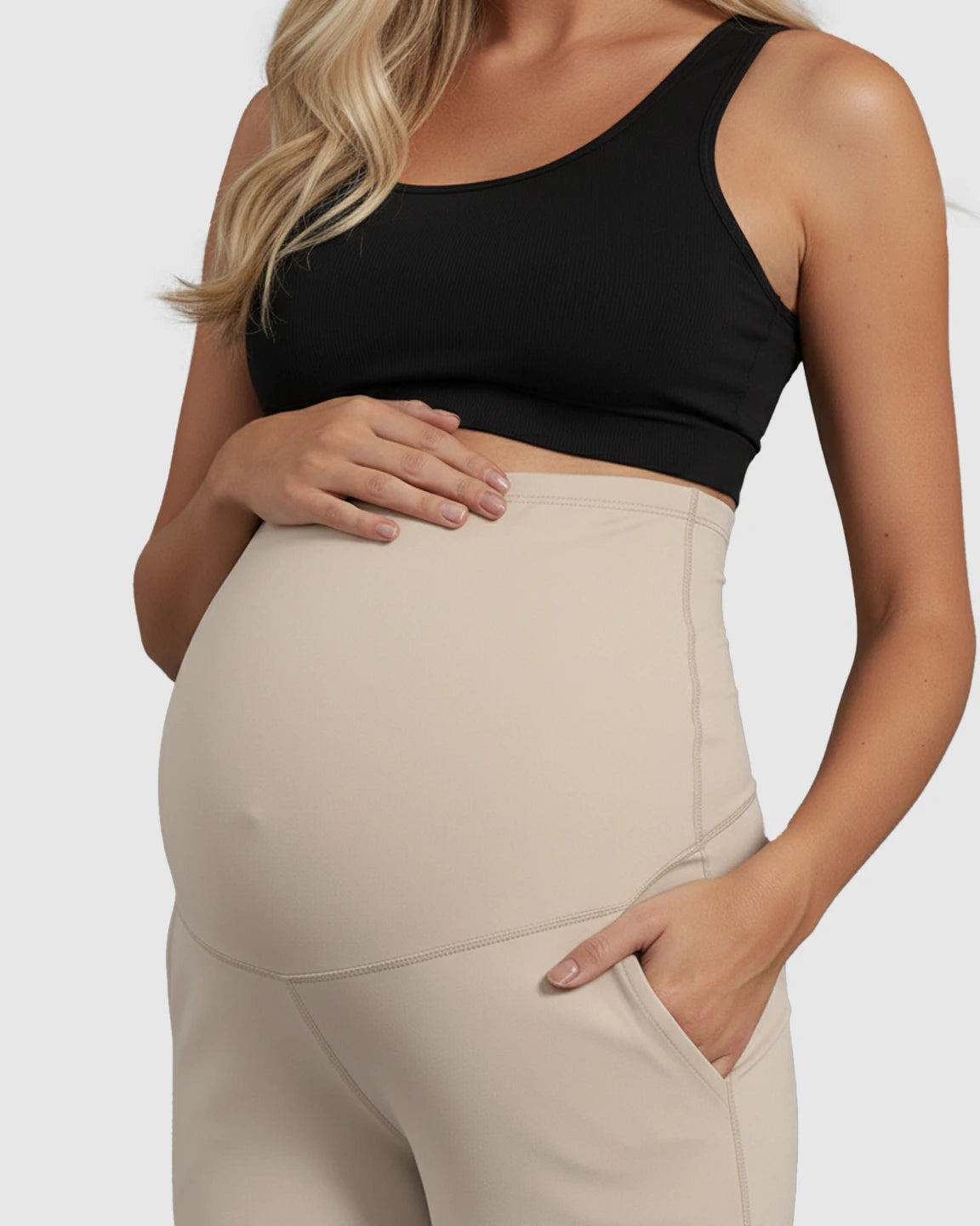 High-Waist Straight-Leg Maternity Pants