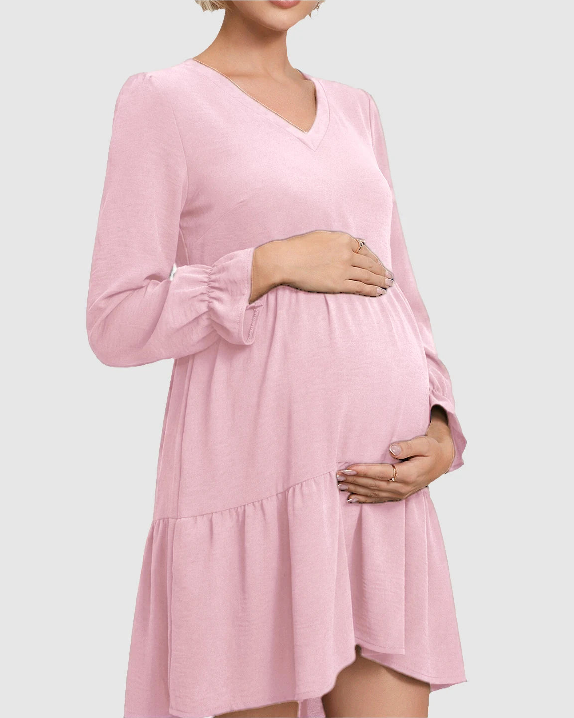 Tie-Back Fishtail Hem Maternity Dress