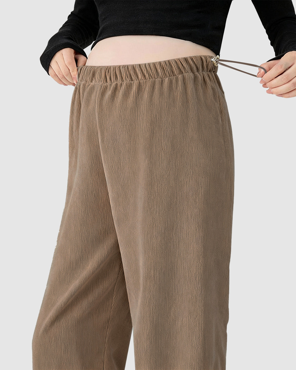 High-Waist Flowy Support Maternity Pants