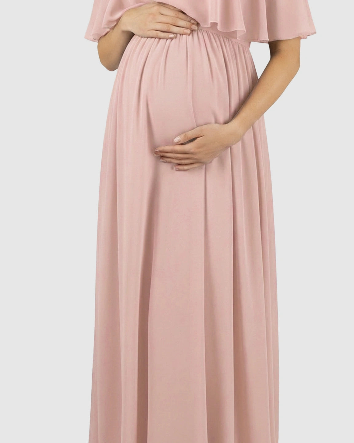 Off Shoulder Bohemian Maternity Photoshoot Dress