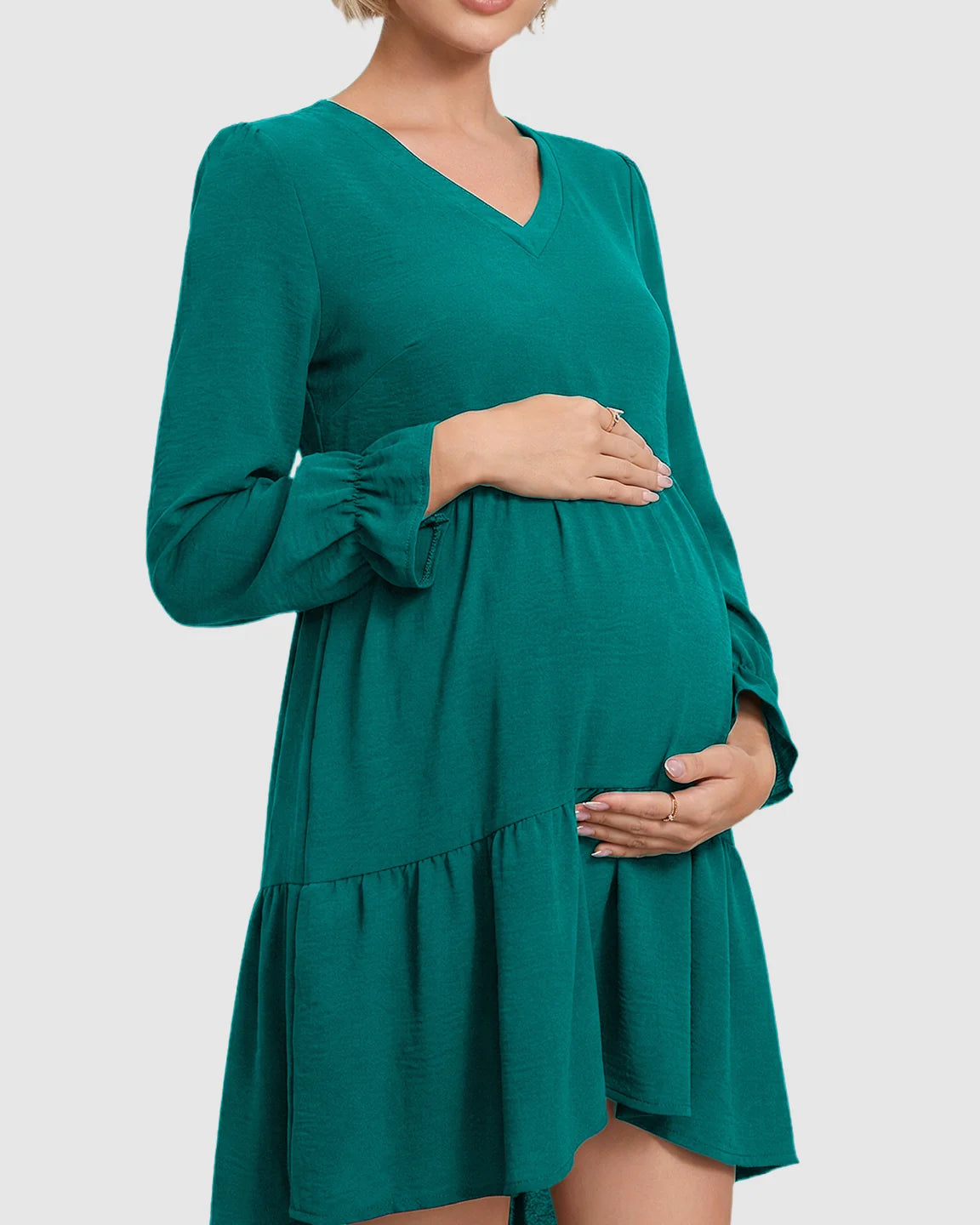 Tie-Back Fishtail Hem Maternity Dress