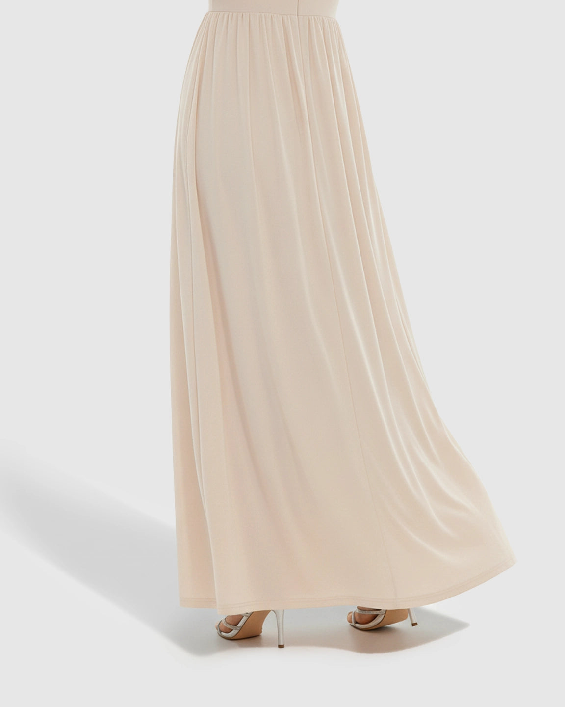 Scarf-Neck A-Line Maternity Gown