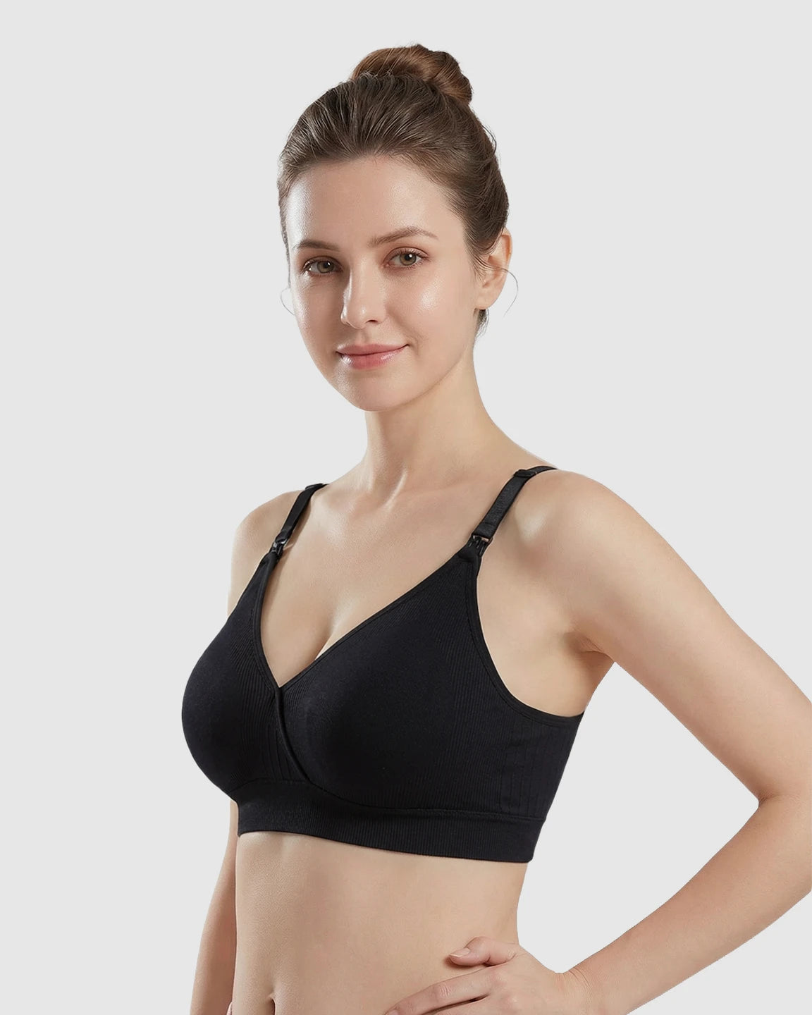 Seamless Cross-Front Wireless Nursing Bra