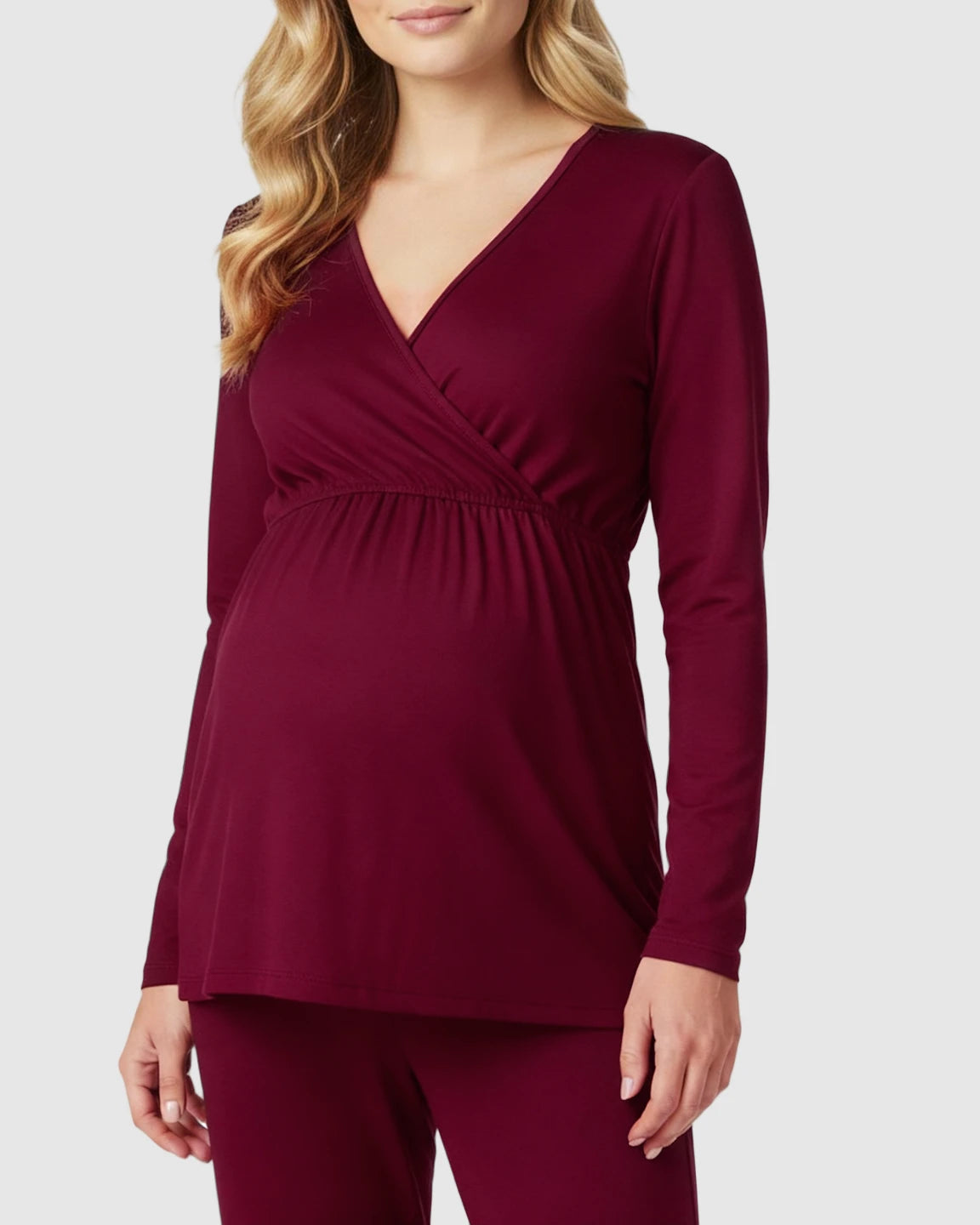 Classic V-Neck Long Sleeve Top and Trouser Lounge Set