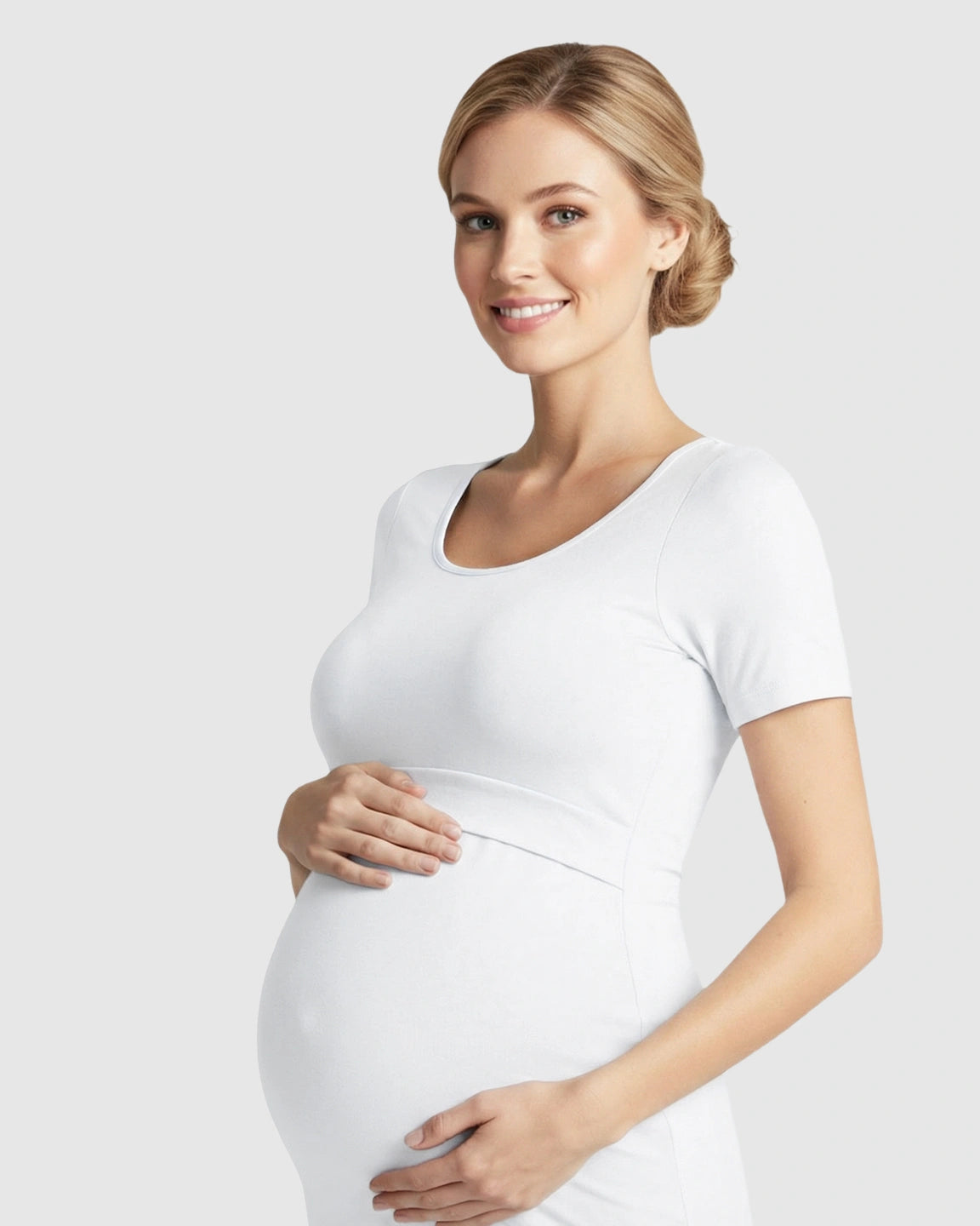 Stretch-Fit V-Neck Nursing T-Shirt