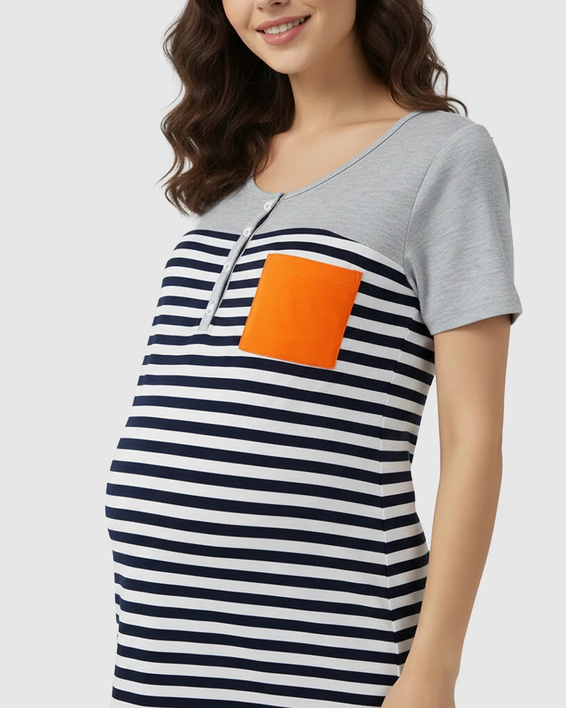 Nursing Access Relaxed-Fit Maternity Midi Dress