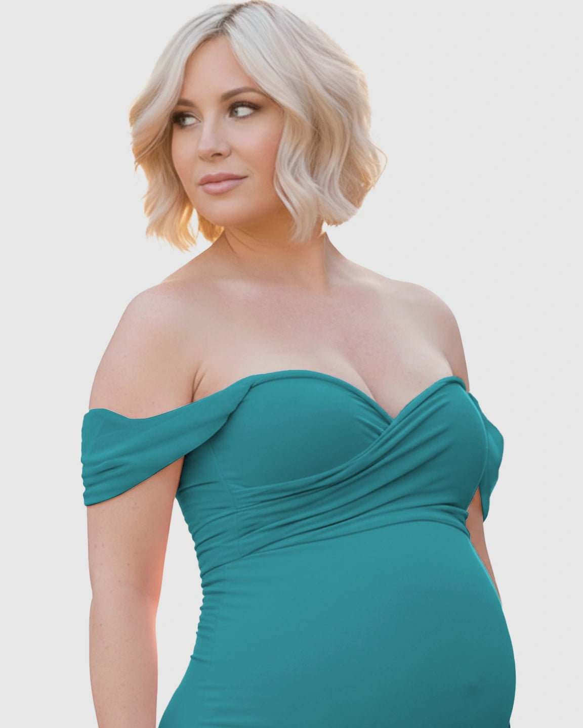 Off-Shoulder Mermaid Maternity Photoshoot Gown