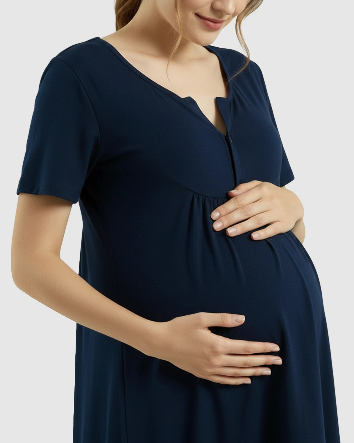 Relaxed-Fit A-Line Maternity Mini Dress