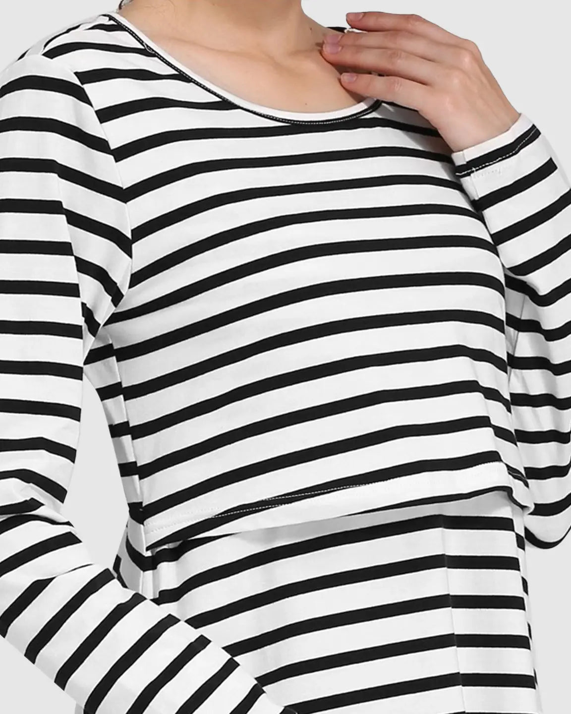 Soft-Stretch Cotton Casual Fit Nursing & Maternity Top