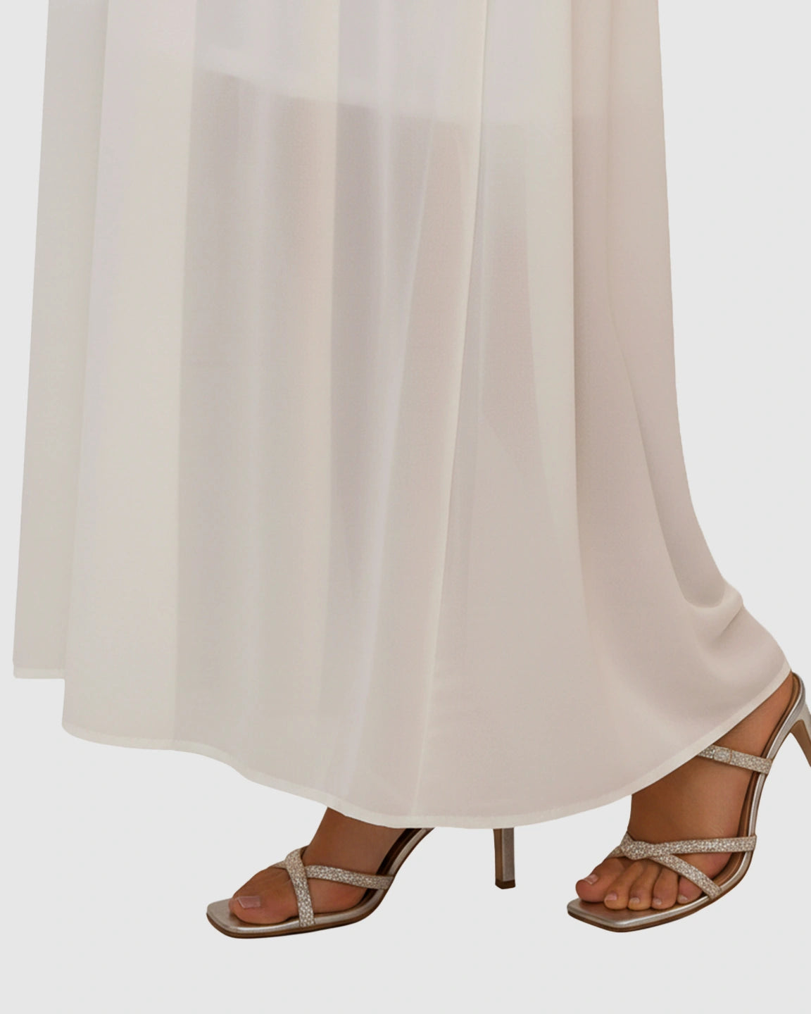 Puff Sleeve Empire Waist Maternity Maxi Dress