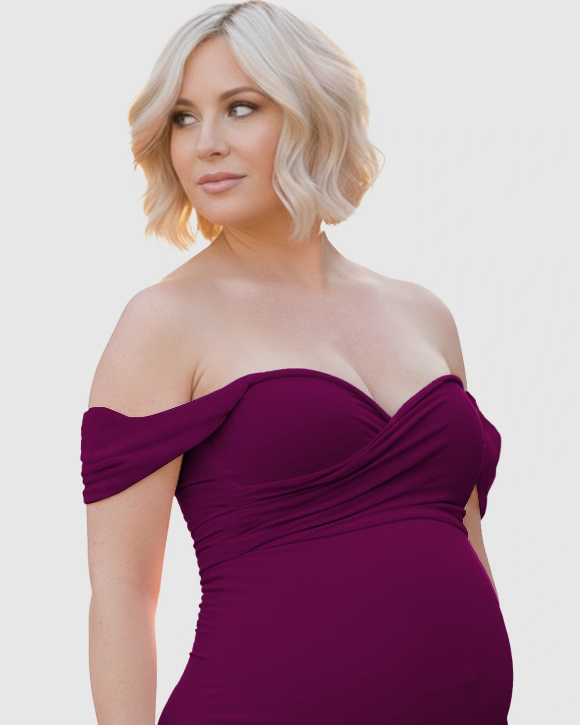 Off-Shoulder Mermaid Maternity Photoshoot Gown