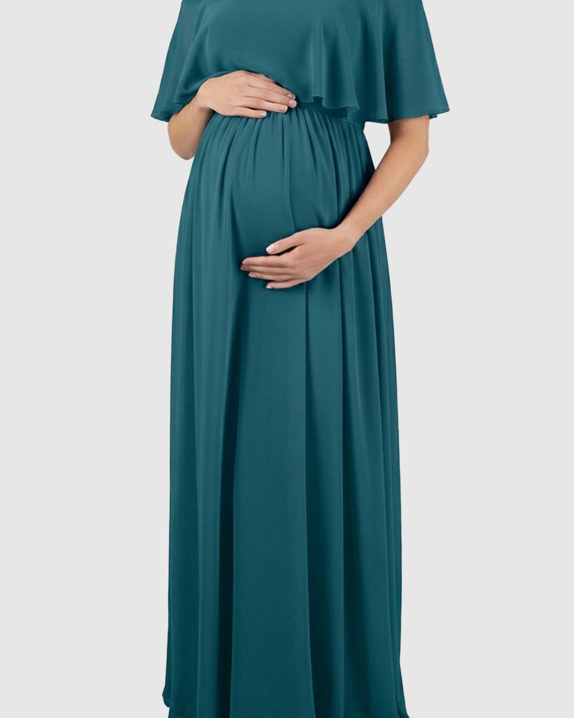 Off Shoulder Bohemian Maternity Photoshoot Dress