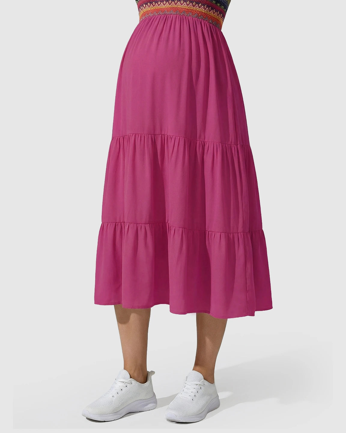 Shoulder Tie-Strap A-line Maternity Midi Dress